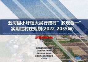 五河县小圩镇大吴行政村“ 多规合一 ” 实用性村庄规划 （2022-2035年）