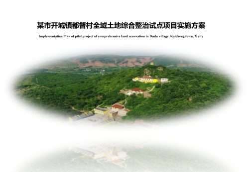 无为市开城镇都督村全域土地综合整治试点项目实施方案